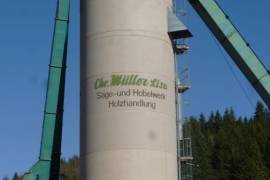 Silo mit dem Schriftzug Chr. Müller-Lisa